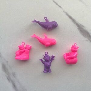 VTG Lisa Frank doodad charms 5pc set